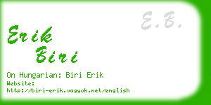 erik biri business card